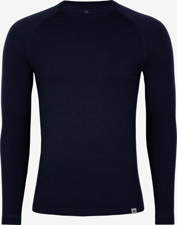 DANISH ENDURANCE Functioneel shirt 'Merino' in Blauw: voorkant