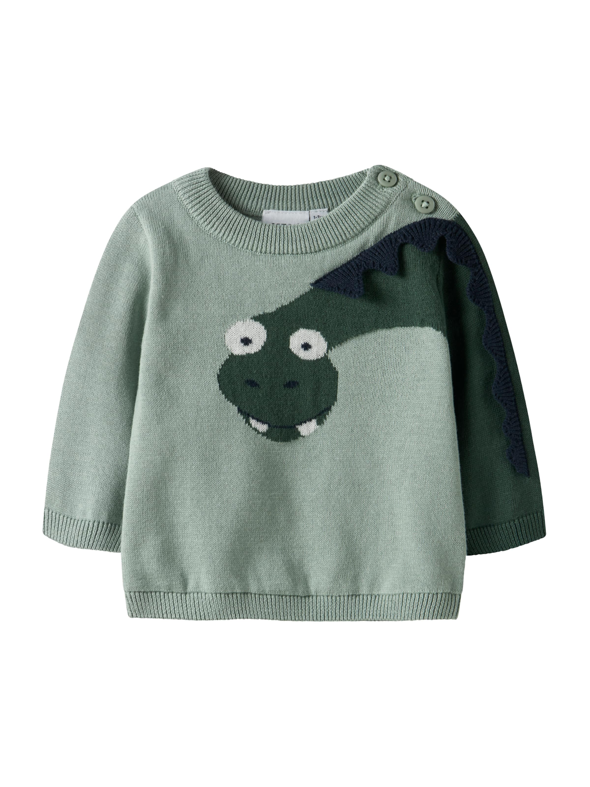 NAME IT Pulóver 'NBMNUTTI' - zöld: elől