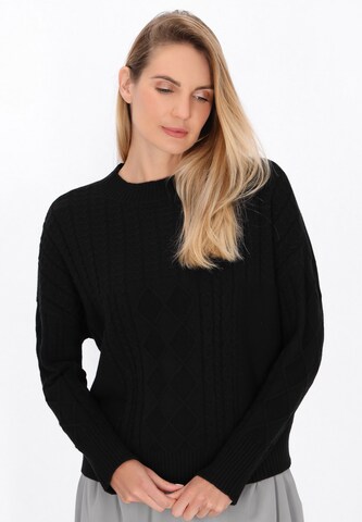 usha WHITE LABEL Trui in Zwart: voorkant