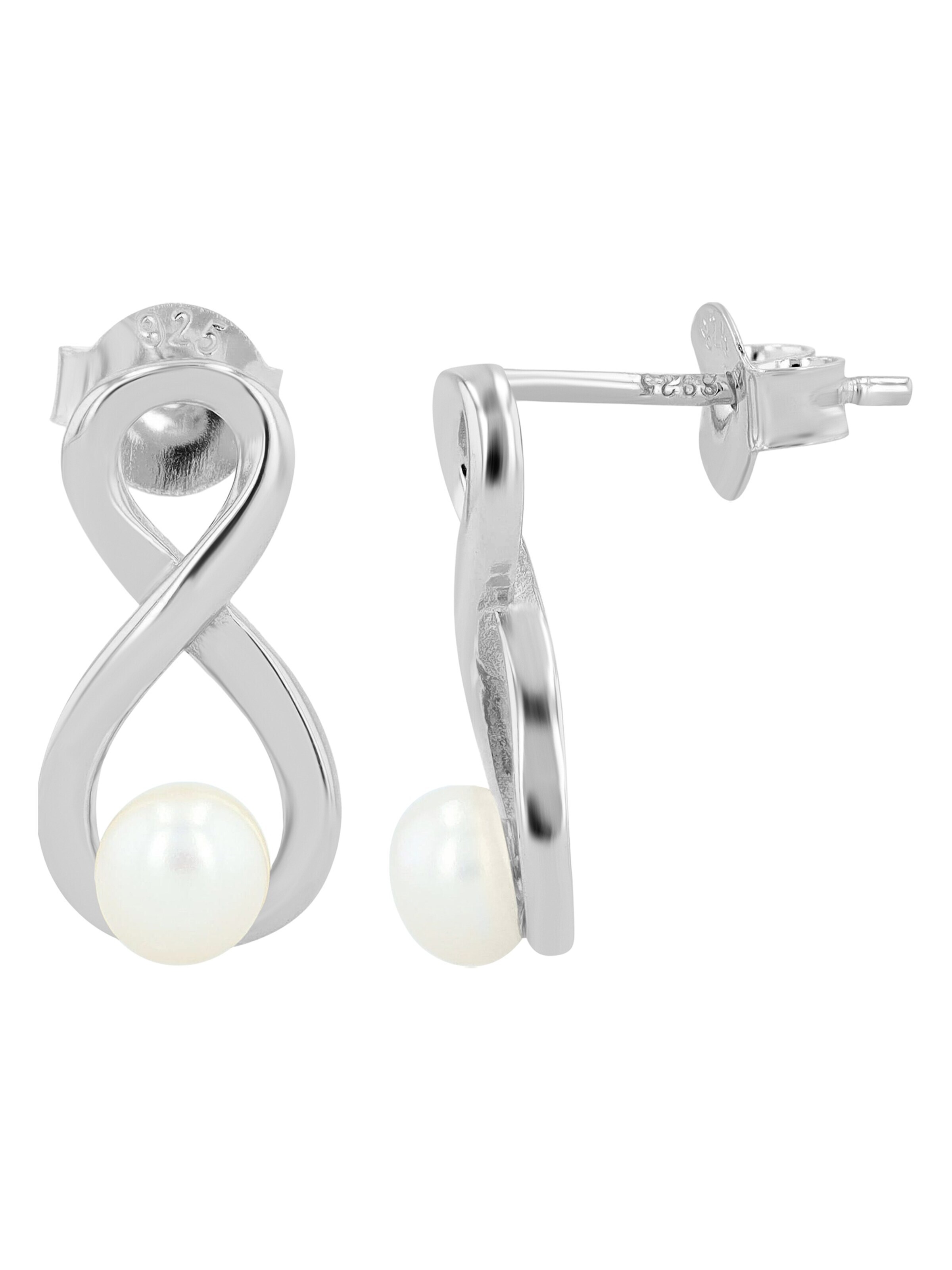 Akzent Earrings '"Meggi" aus 925 Sterlingsilber, rhodiniert, langlebig' in Silver