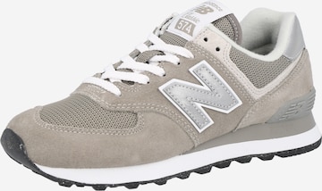 new balance حذاء رياضي بلا رقبة '574' بلون رمادي: الأمام