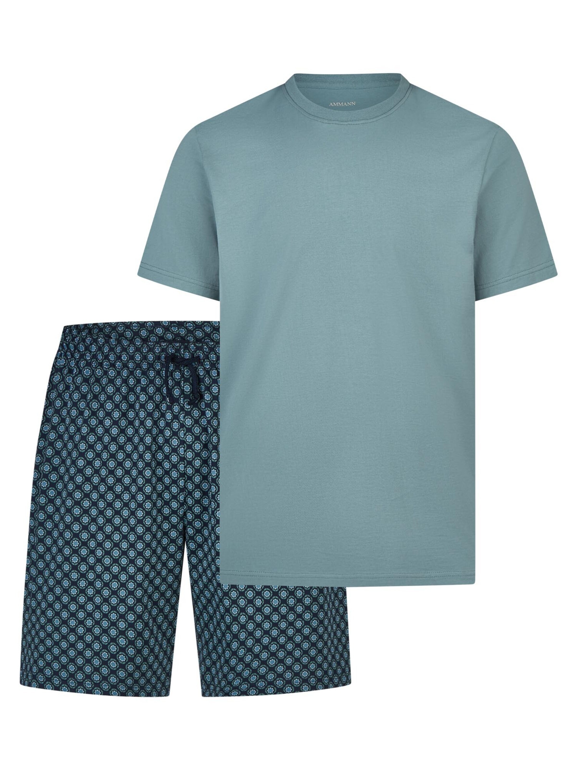 Ammann Pyjama kort 'Mix & Match' in Groen: voorkant