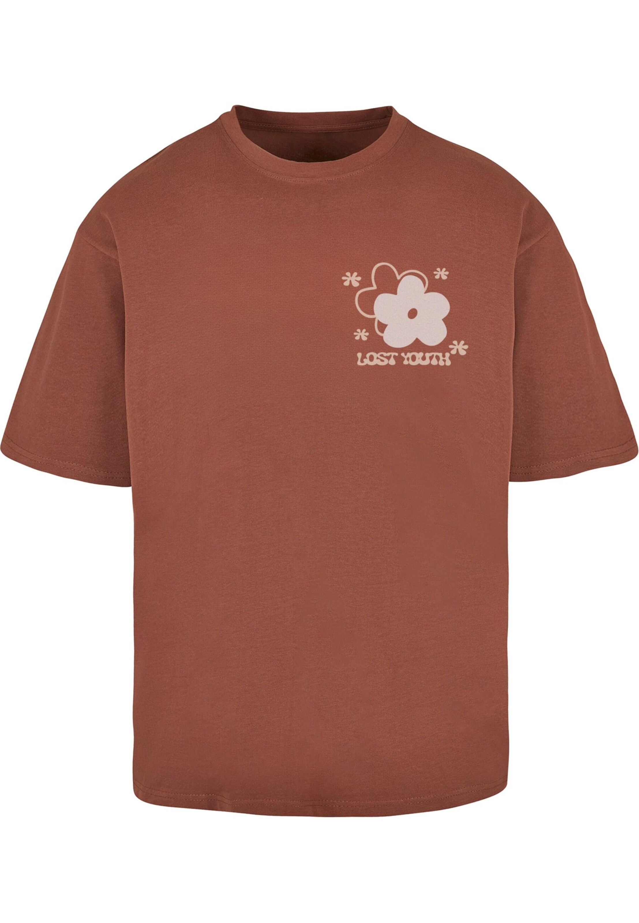 Maglietta 'Lost Youth - Blossom Fusion' di Lost Youth in marrone: frontale
