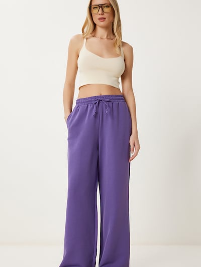 Happiness İstanbul Pantalon en violet, Vue avec produit