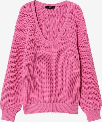 MANGO Oversized Sweater 'Fruita' in Pink: front