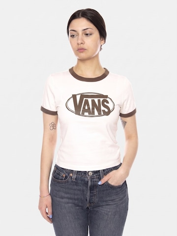 VANS Koszulka 'W CENTER CHEST RINGER T EGRET' w kolorze szary: przód