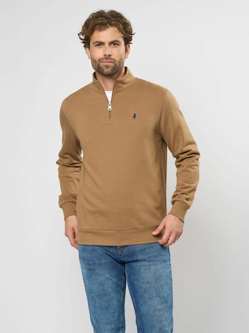 MCS Sweatshirt 'Clement' in Bruin: voorkant
