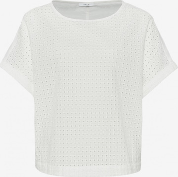 OPUS - Blusa 'Flasino' en blanco: frente