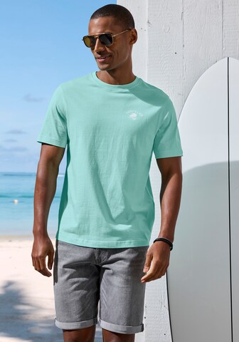 BEACH TIME Shirt in Blau