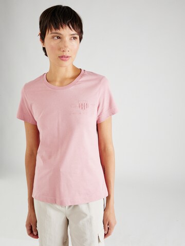 T-shirt GANT en rose : devant