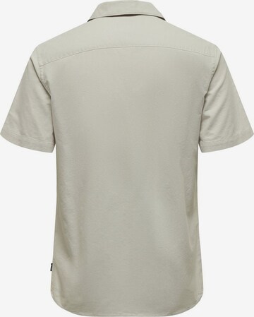 Coupe slim Chemise 'ALVARO' Only & Sons en gris