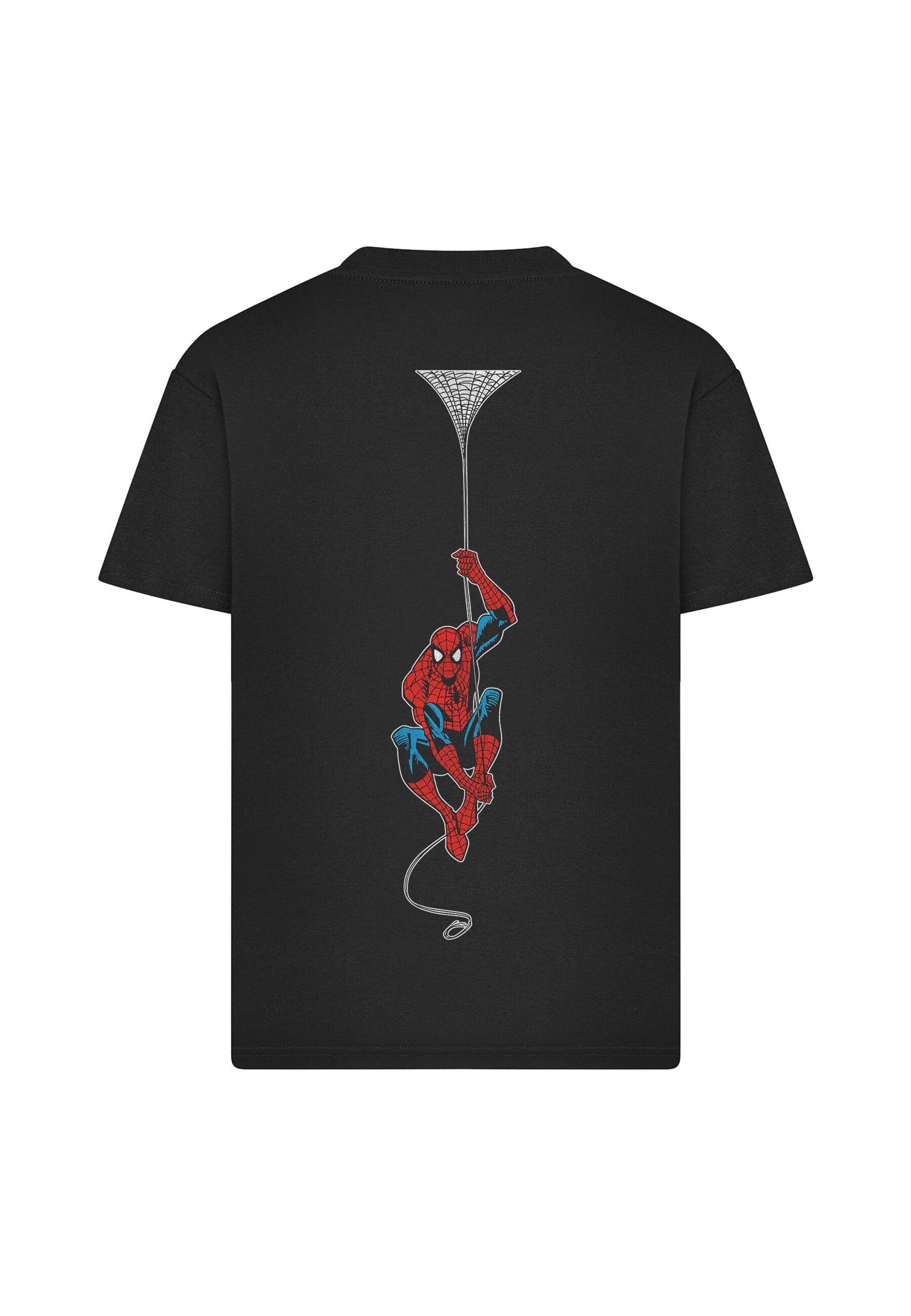 T-Shirt 'Marvel Fiendly Neighborhood Spiderman' Merchcode en noir : derrière