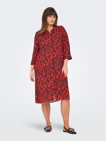 Abito camicia 'CARHarmony' di ONLY Carmakoma in rosso: frontale
