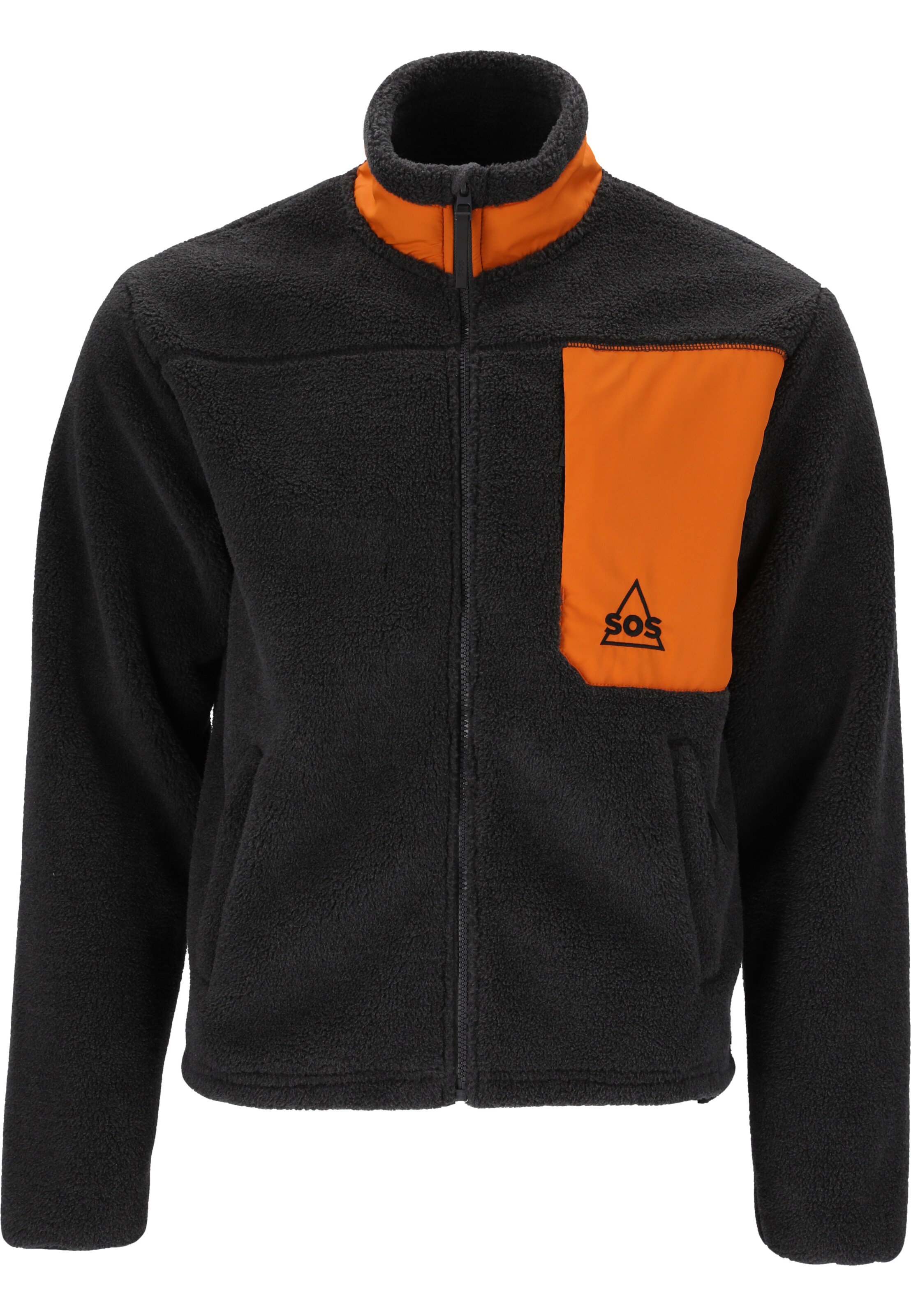 SOS Fleecejacke 'La Grave' in Grau: Vorderseite