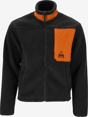 SOS Fleece Jacket 'La Grave' in Grey: front