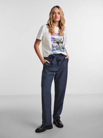 PIECES Regular Broek 'Bosella' in Blauw