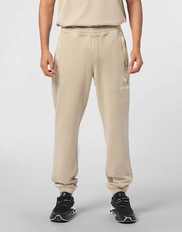 Plein Sport Tapered Broek in Beige: voorkant