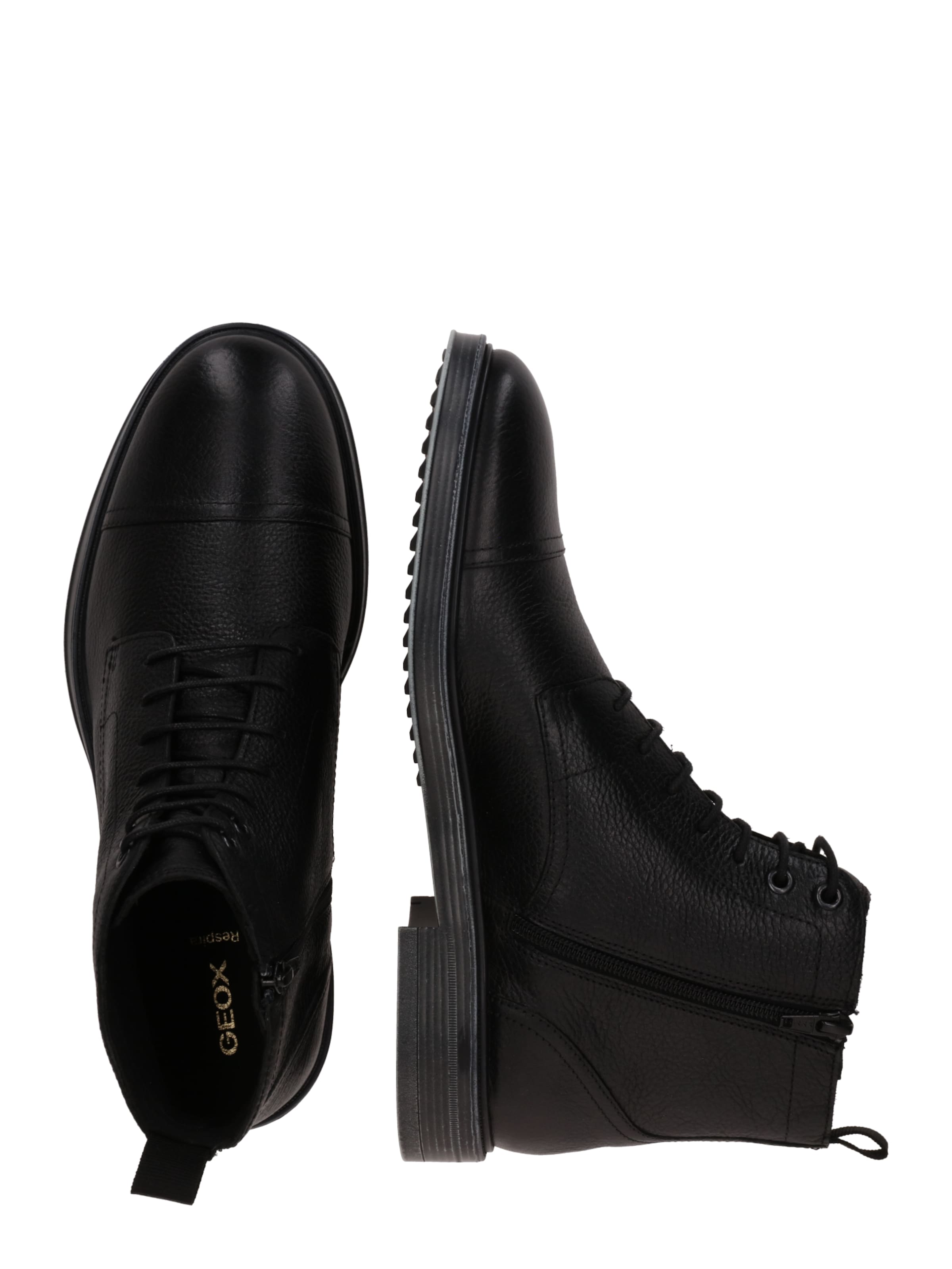 GEOX Schnürboots 'U HENREYS' in Schwarz