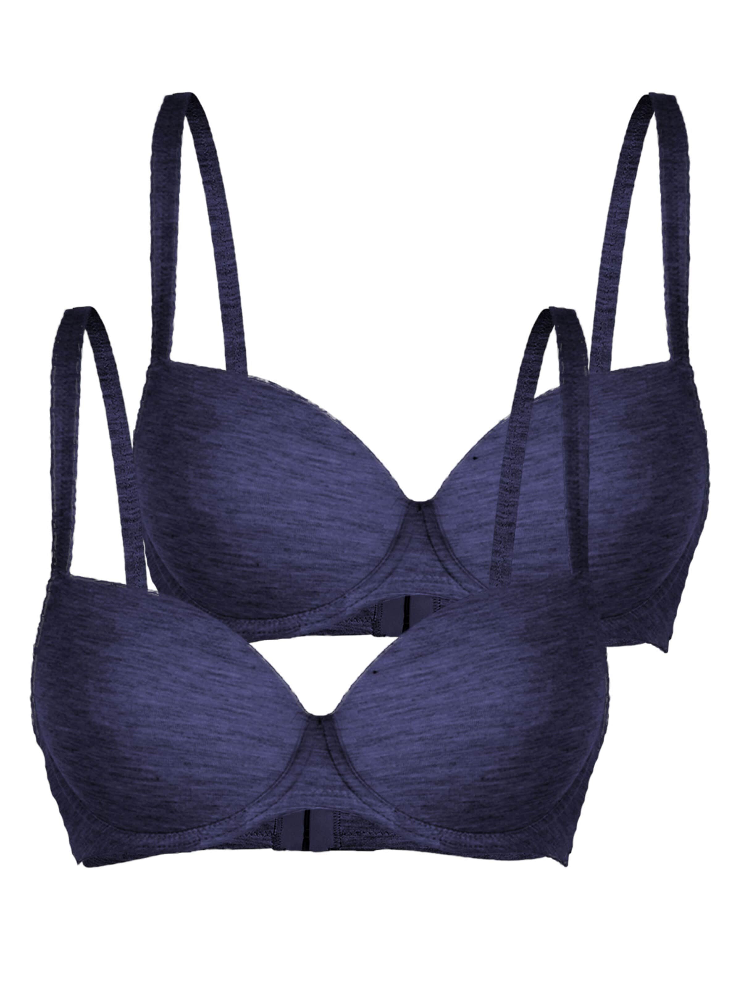 Nina von C. T-Shirt BH 'Light&Easy'‌‌ in Blau: Vorderseite