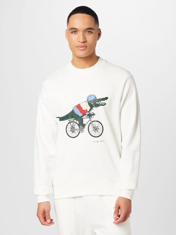 LACOSTE Sweatshirt i hvid: forside