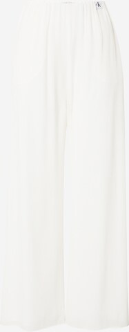 Calvin Klein Jeans Wide leg Broek in Wit: voorkant