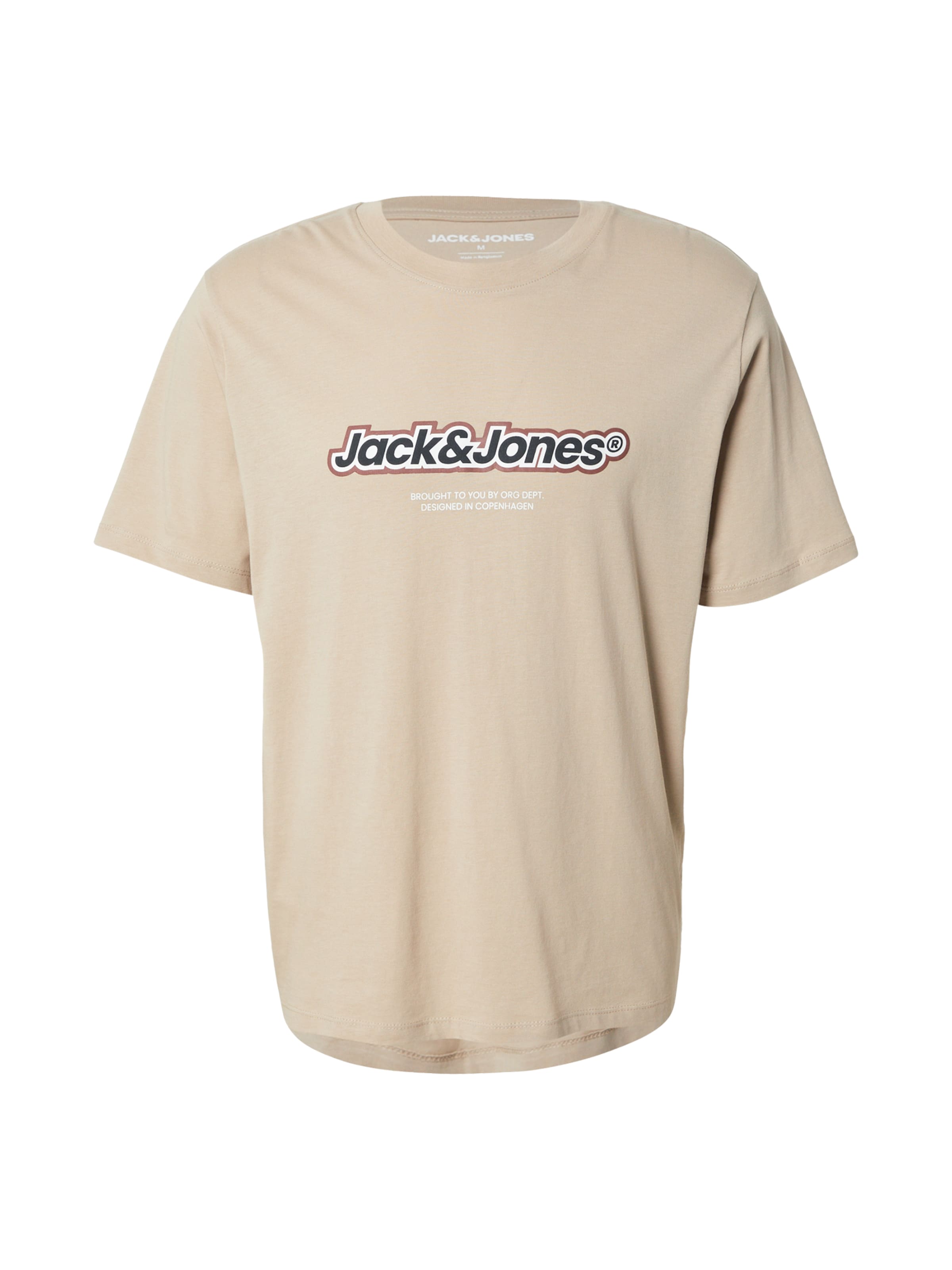 JACK & JONES Póló 'JWHVESTERBRO NEWTON' - bézs: elől