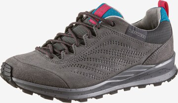LOWA Athletic Lace-Up Shoes in Grey: front