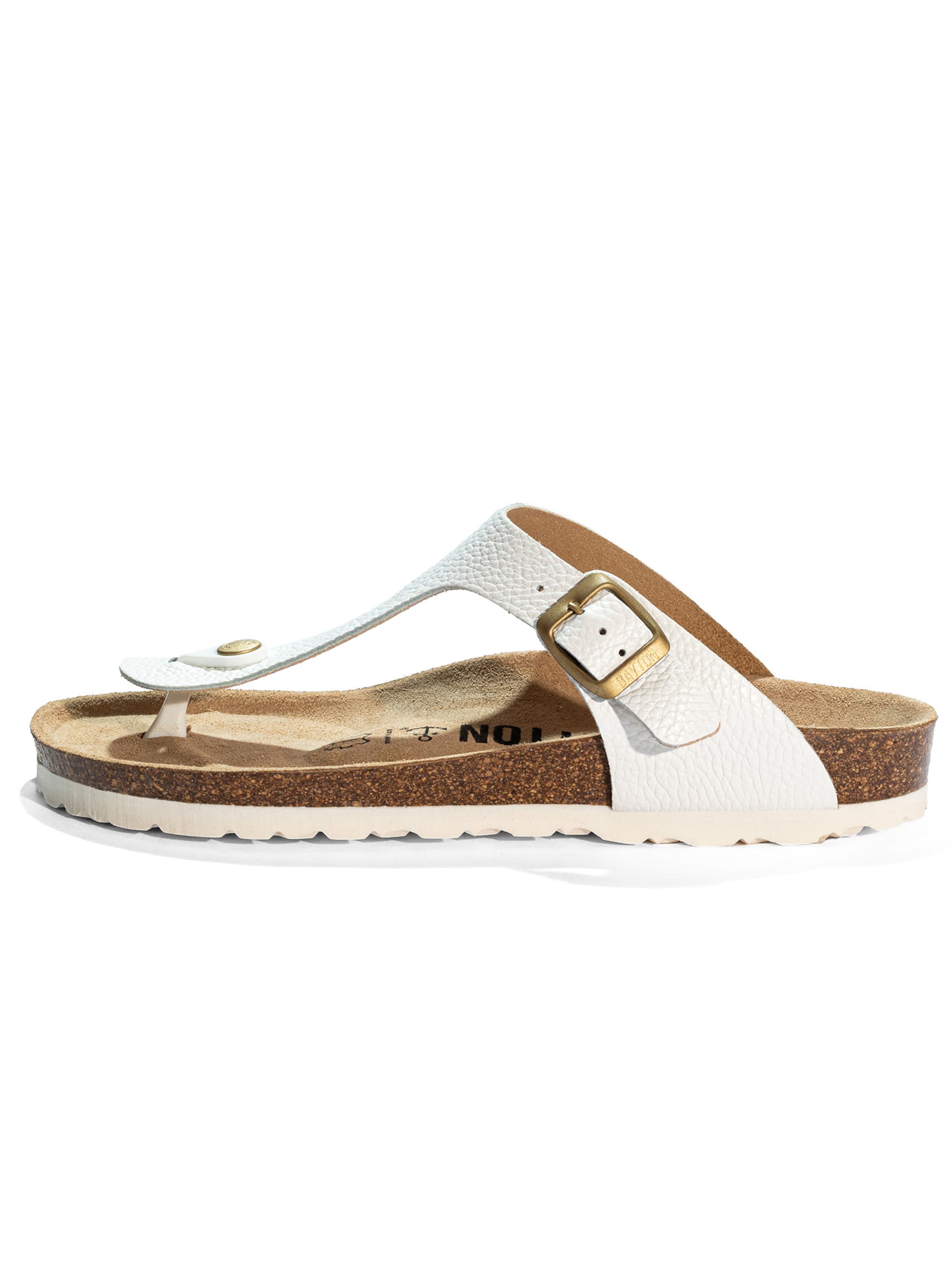 Tongs 'Mercure' Bayton en blanc : devant