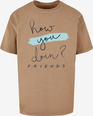 ABSOLUTE CULT T-Shirt 'Friends - How You Doin Handwriting' in Beige: predná strana