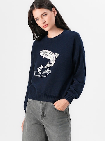 HOLLISTER Пуловер в синьо