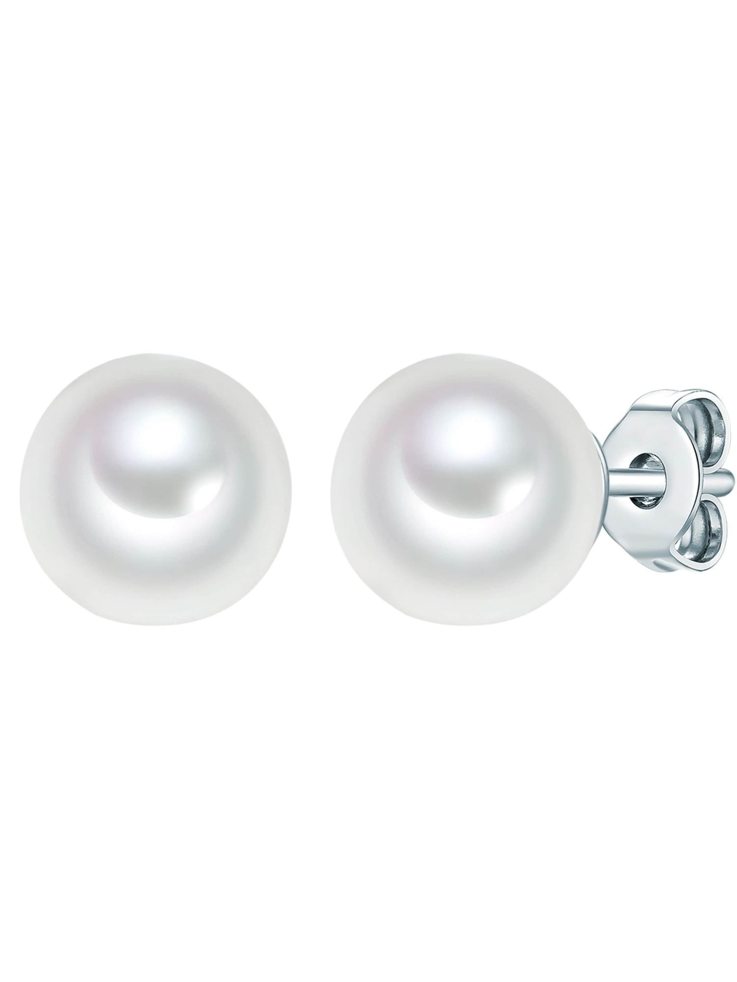 Boucles d'oreilles Rafaela Donata en blanc : devant