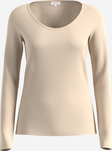 s.Oliver Shirt in Beige: predná strana