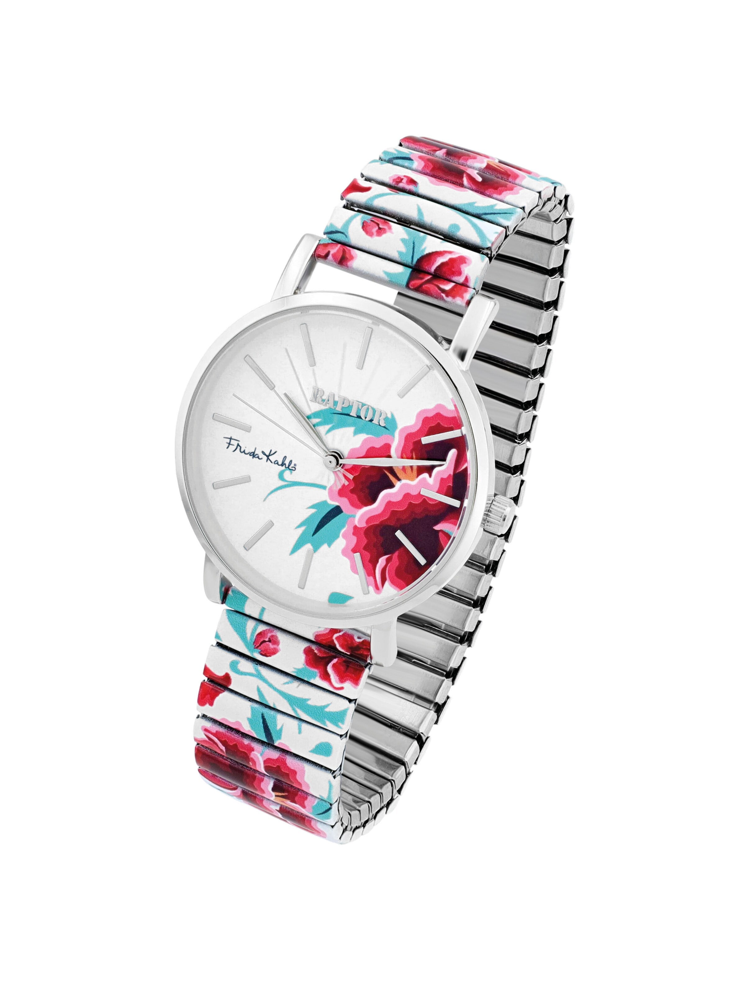 Raptor Analog Watch 'Frida Kahlo Edition, Mineralglas' in White: front