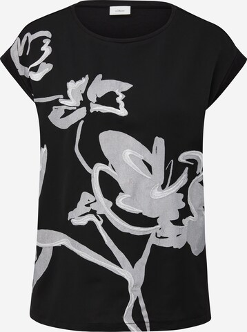 T-shirt s.Oliver BLACK LABEL en noir : devant