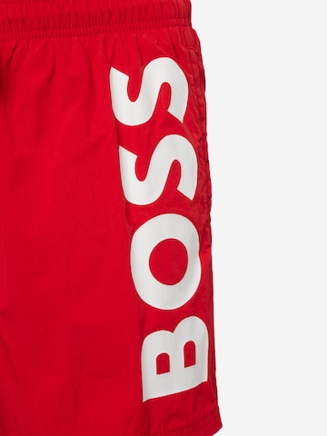 Pantaloncini da bagno 'Octopus' di BOSS Black in rosso