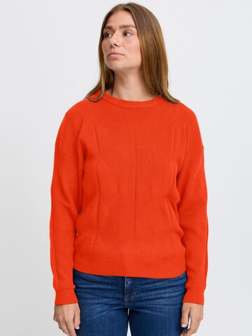 Pull-over 'Boston' ICHI en orange : devant