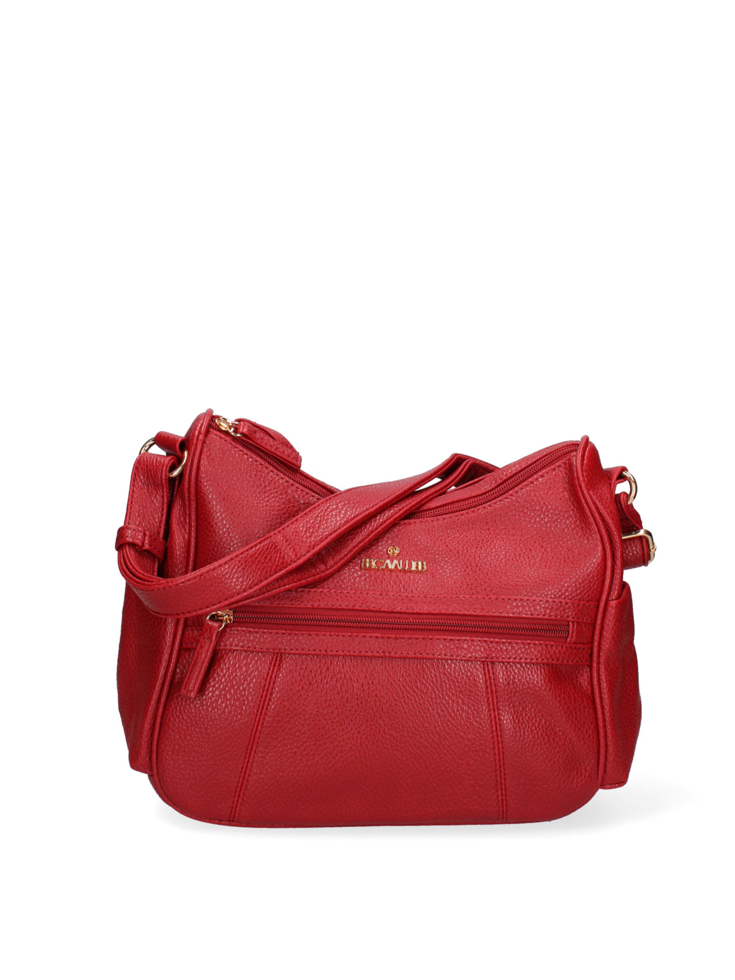 Borsa a tracolla 'Borsa a Tracolla Donna B Cavalli Ecopelle Zip Tasche Multiple 28x24cm' di B. Cavalli in rosso: frontale