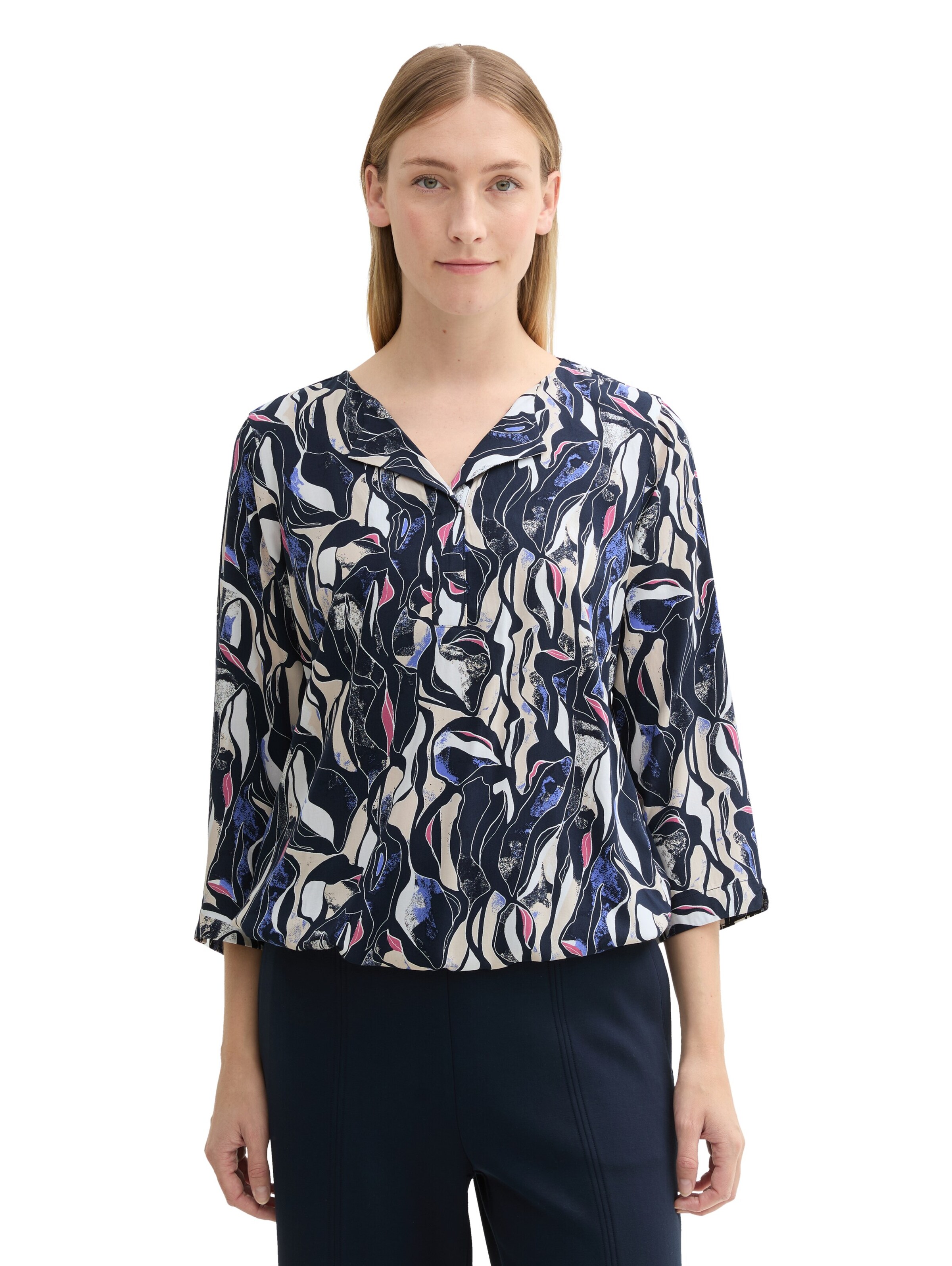 TOM TAILOR Blouse in Blue: front
