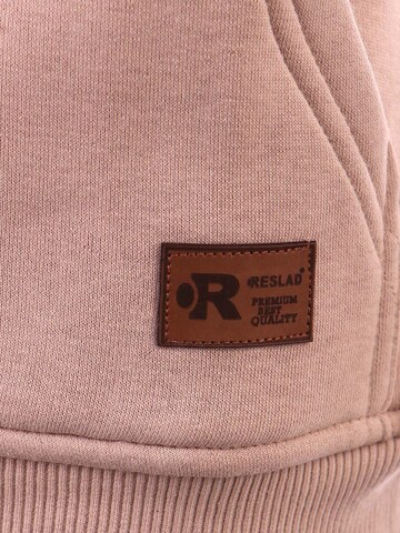 Reslad Sweatjacke 'Sweatjacke Zipper High' in Beige