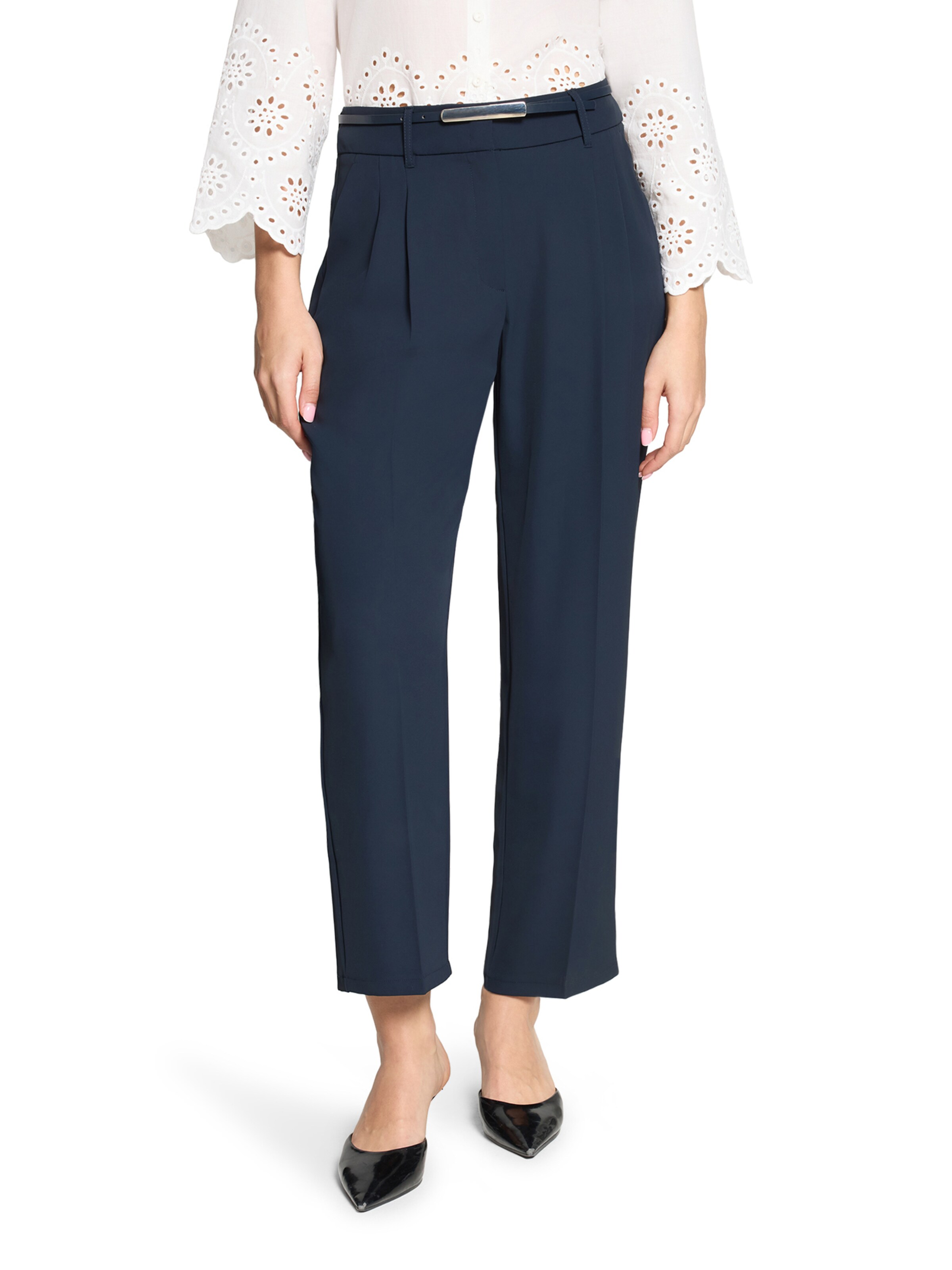 Betty Barclay Regular Stoffhose unifarben in Blau: Vorderseite