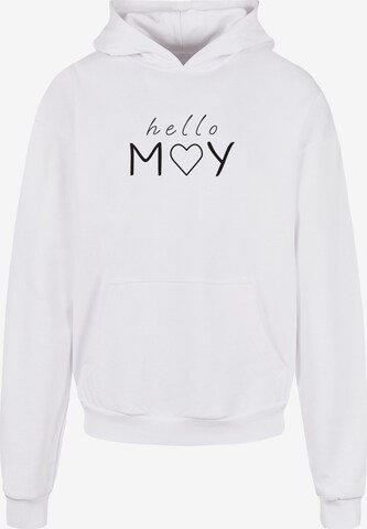 Sweat-shirt 'Spring - Hello May' Merchcode en blanc : devant