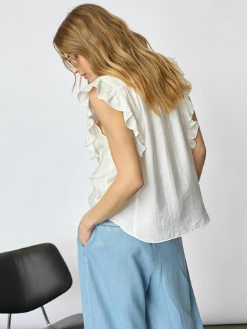 Haut ' Hera ' co'couture en blanc