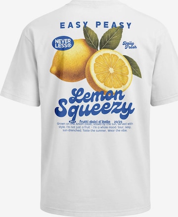 Neverless Shirt 'Lemon Squeezy' in Weiß: Vorderseite