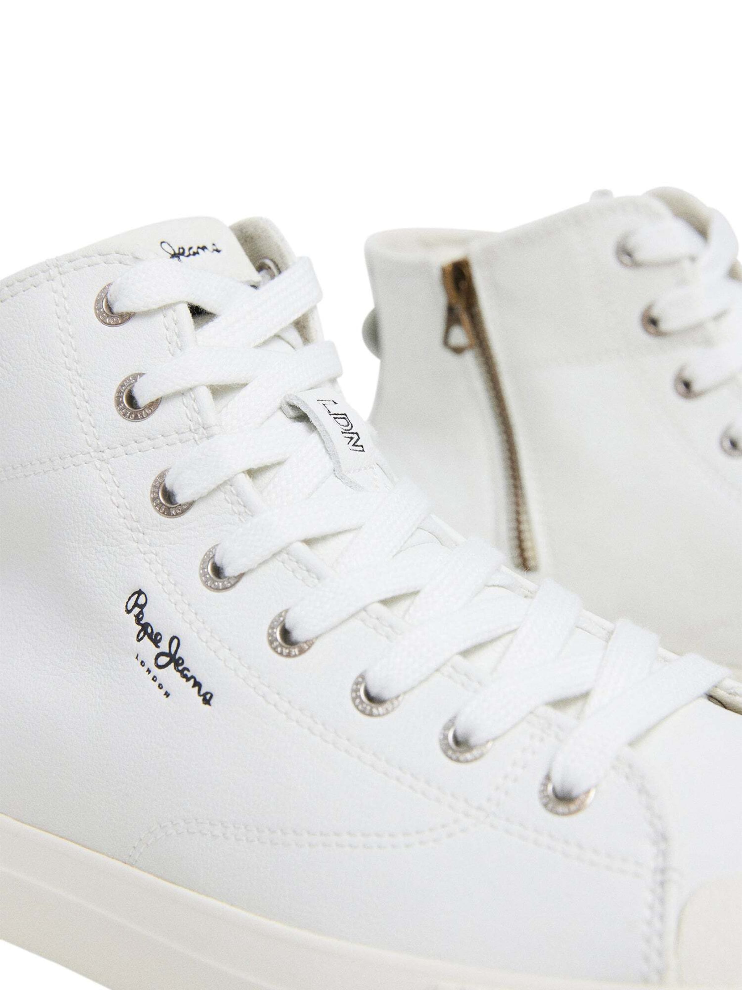 Sneaker alta 'BEN MOON' di Pepe Jeans in bianco
