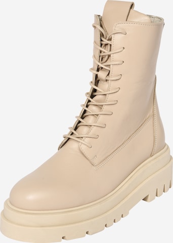 ABOUT YOU Lace-up bootie 'Tarja' in Beige: front