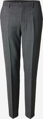 BOSS Regular Suorat housut 'Leon' värissä harmaa: etupuoli