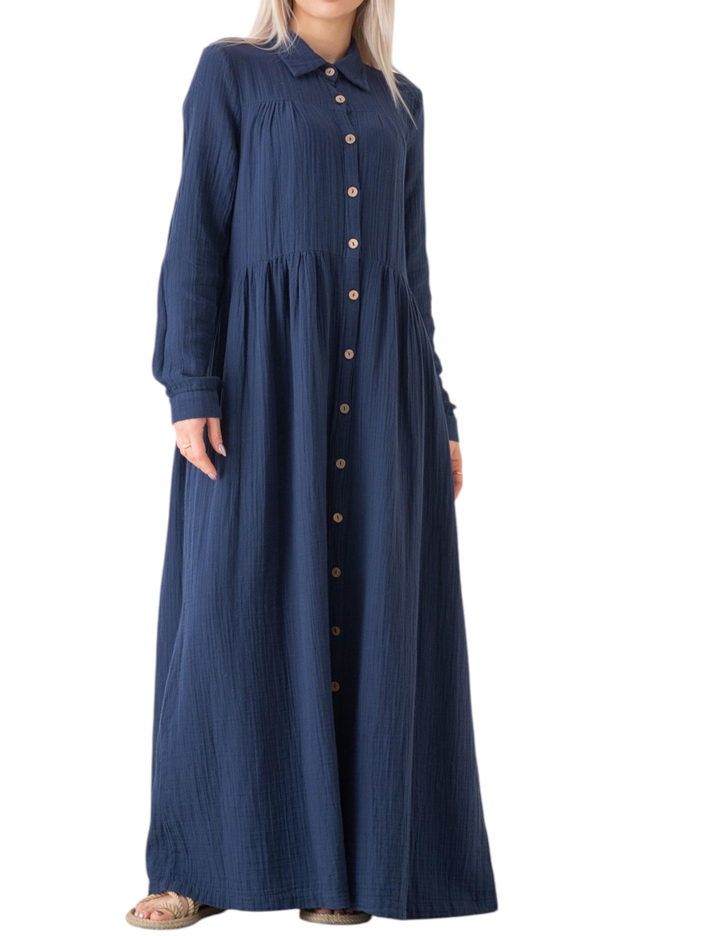 WENOR - Vestido camisero 'SABRA' en azul