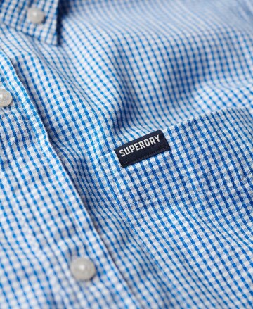 Superdry Regular fit Button Up Shirt in Blue