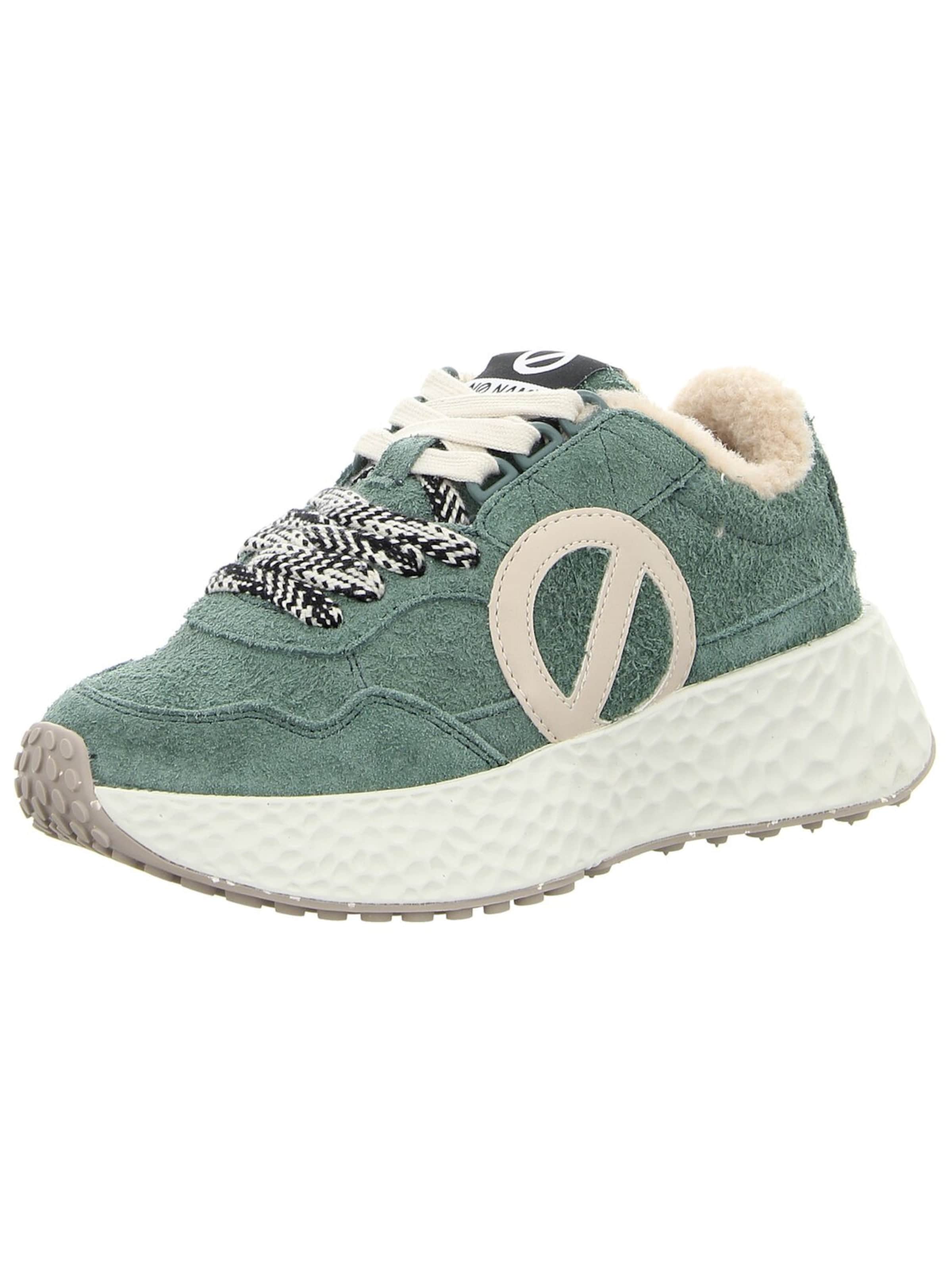 NO NAME Athletic Lace-Up Shoes 'Damen Sneaker CARTER JOGGER W - MINT/DOVE Rauleder in grün' in Green: front