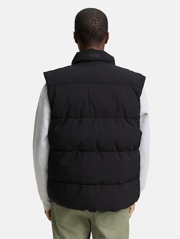 TOM TAILOR DENIM Weste in Schwarz
